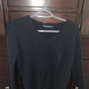 Navy blue cropped brandy sweater